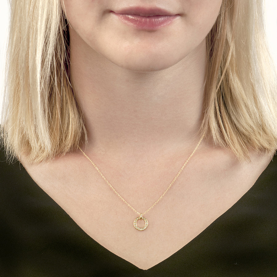 London Road - Large Yellow Gold Meridian Pendant