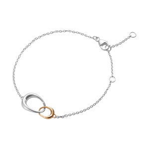 Georg Jensen - Silver & Rose Gold Offspring Bracelet